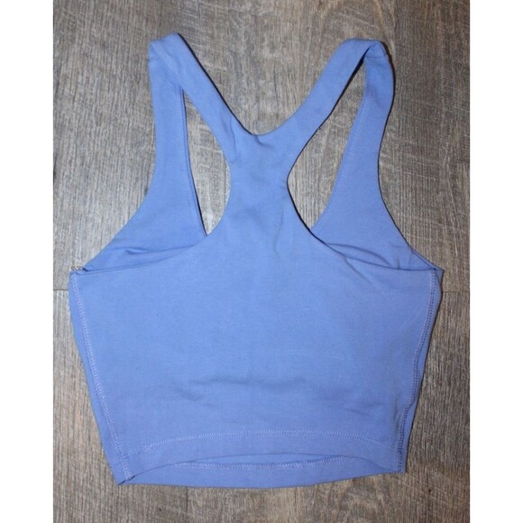 MATE THE‎ LABEL ORGANIC STRETCH RACERBACK TANK BLUBERRY NWT $68 - Picture 4 of 4
